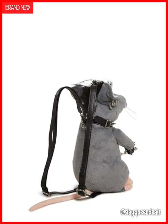 Faux Fur Rat Backpack with Punk Hardware main image 4